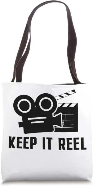 Keep It Reel Funny Movie Director Film Camera Filmmaker Tote Bag