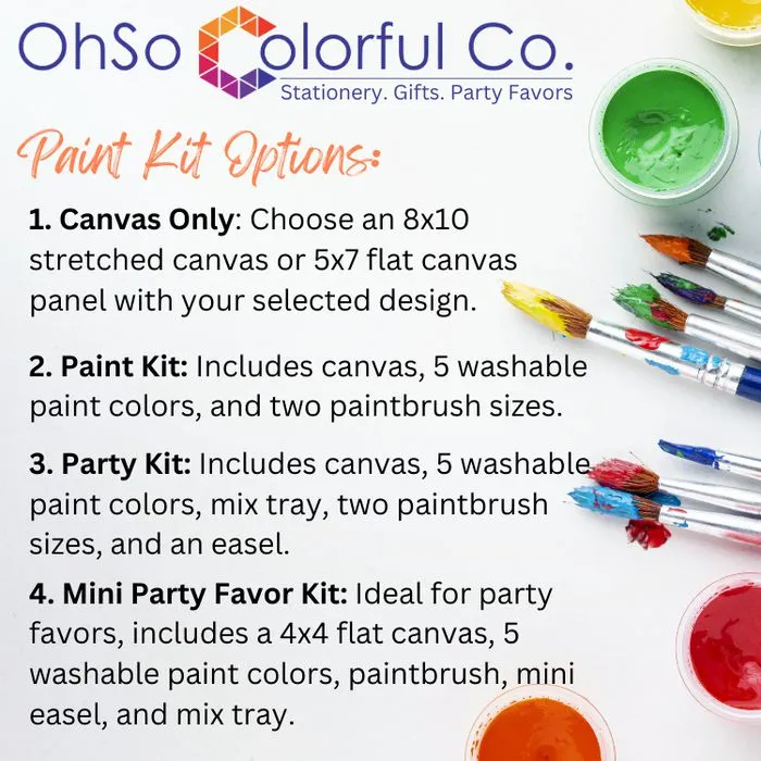 Kids Paint Party Kit & Party Favor