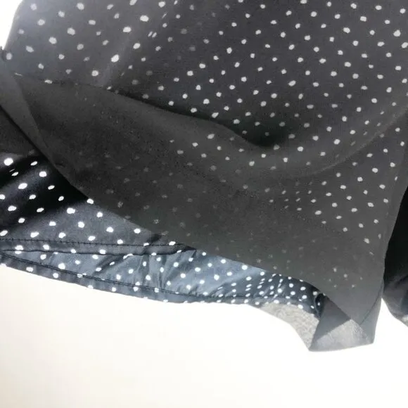 Kinder Aggugini for Impulse Open-Back Polka Dot Romper. Black/Blue/White. Size 8