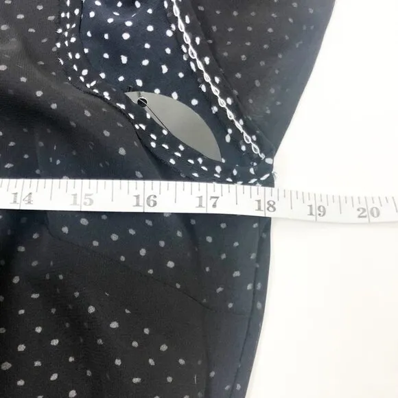 Kinder Aggugini for Impulse Open-Back Polka Dot Romper. Black/Blue/White. Size 8