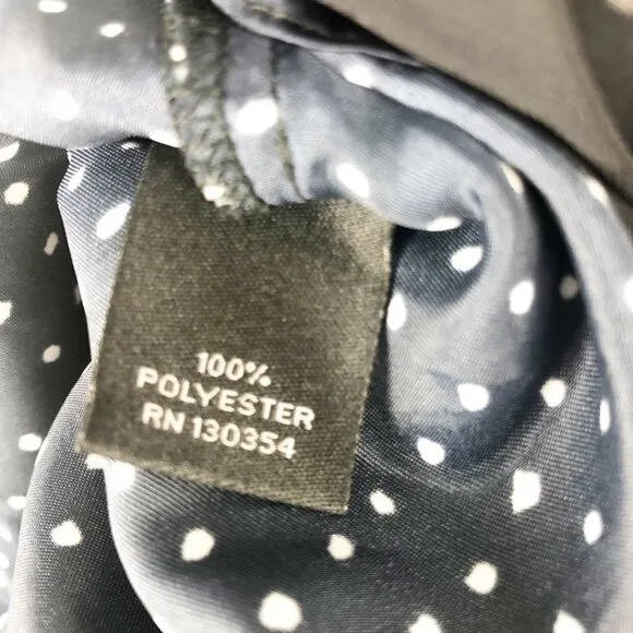 Kinder Aggugini for Impulse Open-Back Polka Dot Romper. Black/Blue/White. Size 8