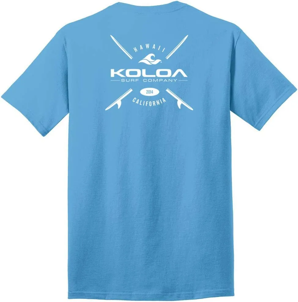 Koloa Surf Cross Boards Logo Heavy Cotton T-Shirts. Regular, Big and Tall Sizes