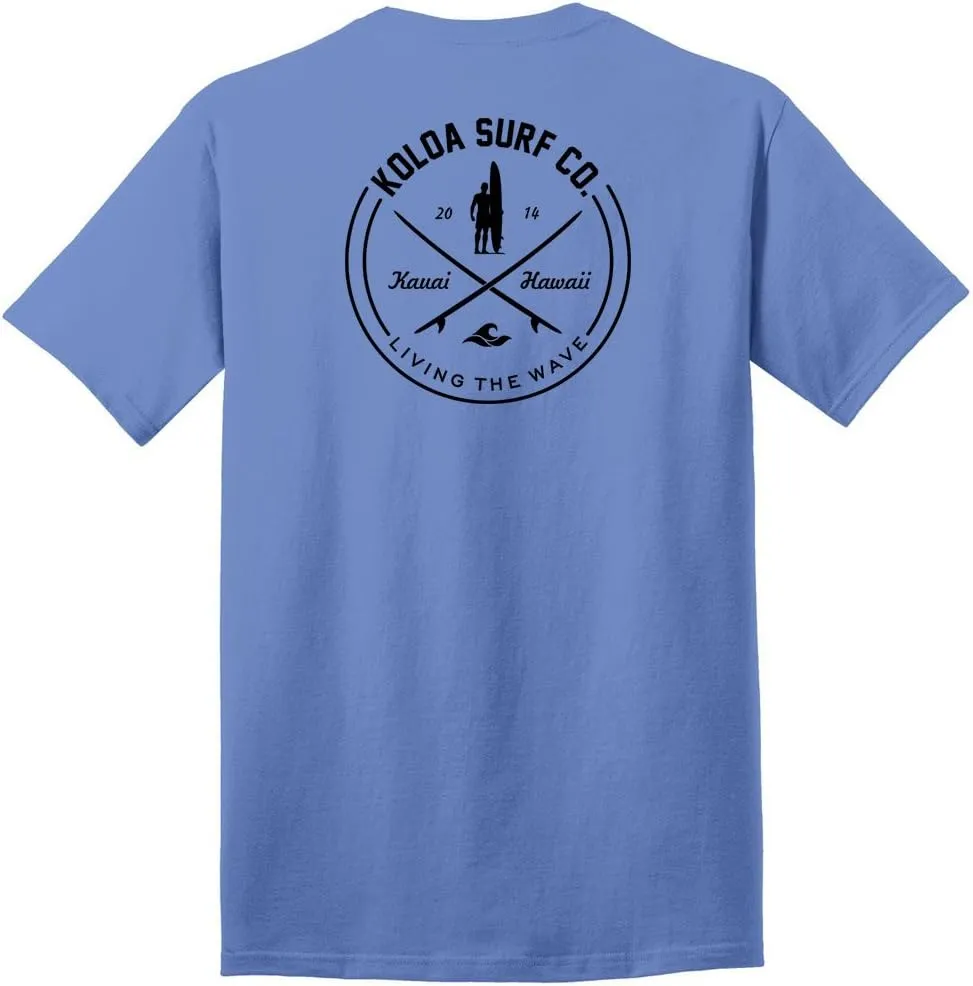 Koloa Surf Looking for Waves Logo Heavy Cotton Tees in Reg, Big and Tall
