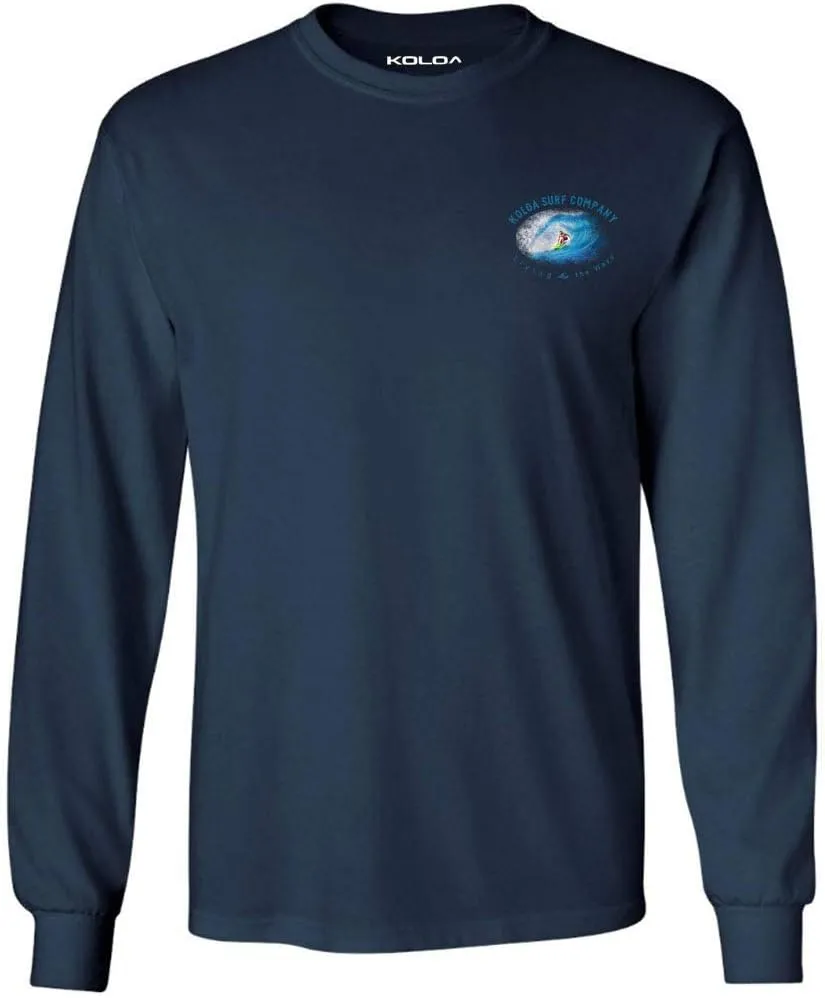 Koloa Surf Mens in The Curl Logo Long Sleeve Heavy Cotton Tee Reg, Big and Tall