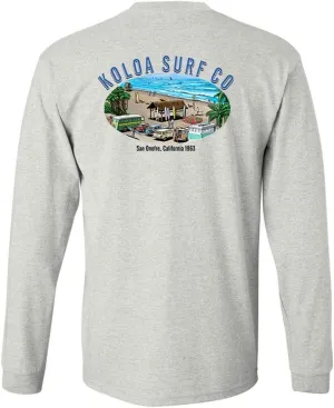 Koloa Surf Mens San Onofre Logo Long Sleeve Heavy Cotton Tee - Reg, Big and Tall