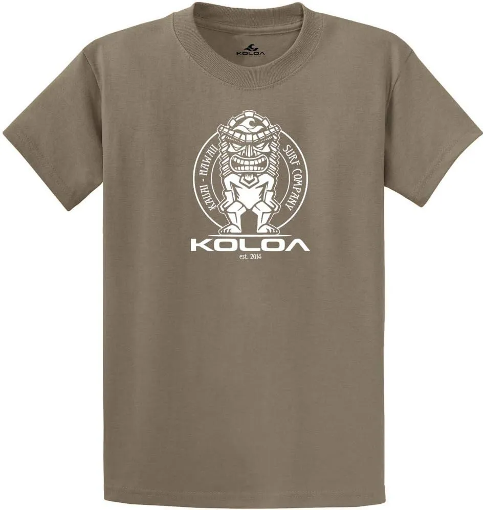 Koloa Surf Tiki Logo Cotton T-Shirts in Regular, Big and Tall Sizes