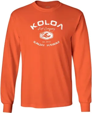 Koloa Surf Vintage Logo Heavy Cotton Long Sleeve T-Shirts in Regular, Big & Tall
