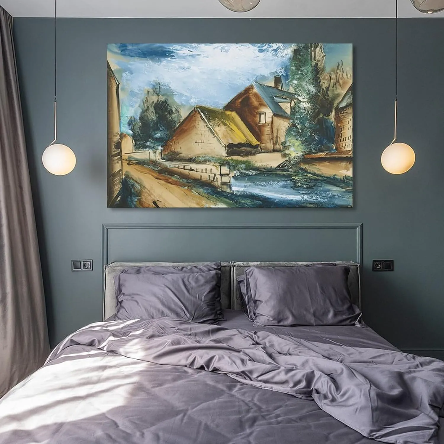 KoovDem Maurice De Vlaminck Artistic Work Canvas Wall Art Poster For Aesthetic 60Pictures For Living Room Bedroom Decor,Poster For Office Decor Living Room Bedroom 08x12inch(20x30cm)