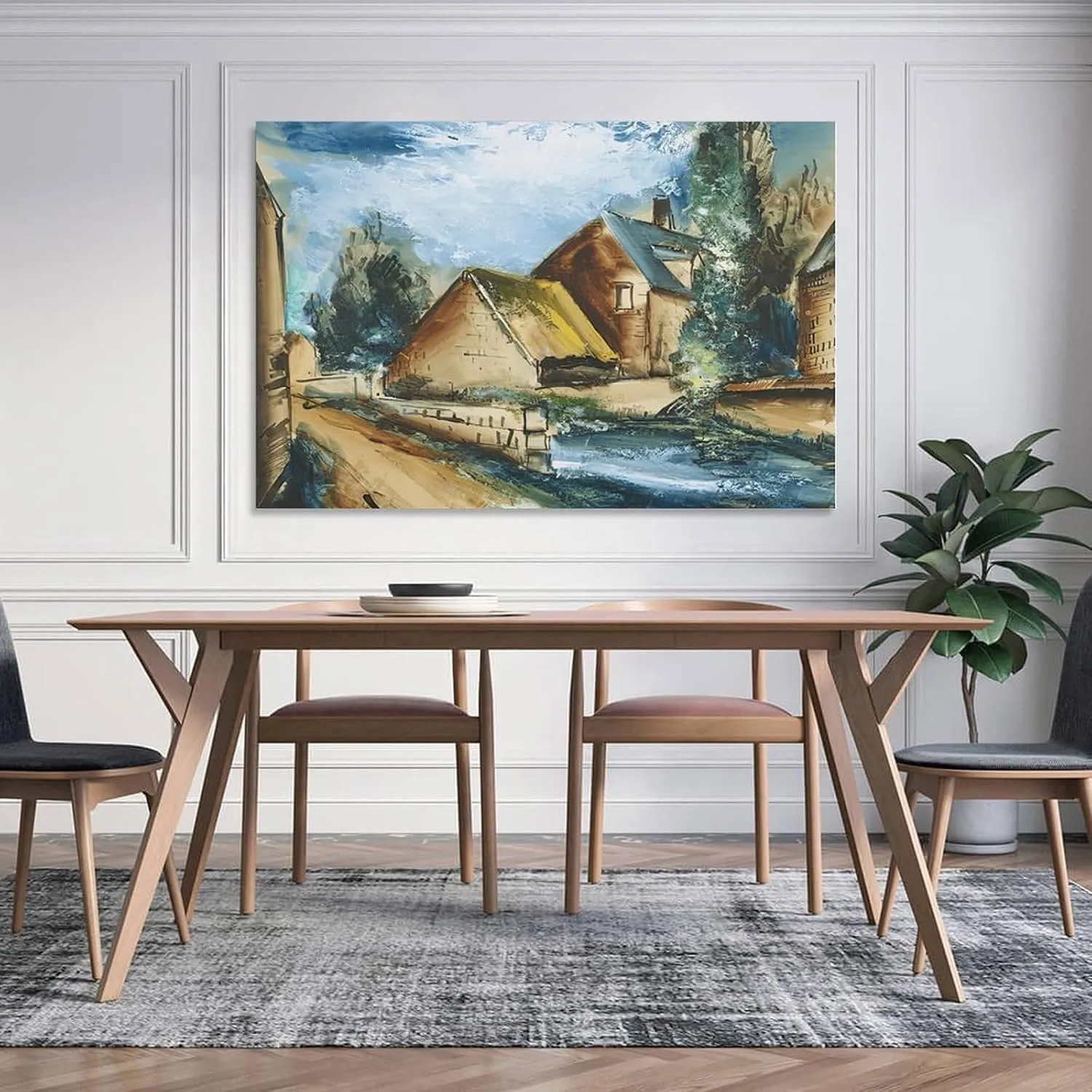 KoovDem Maurice De Vlaminck Artistic Work Canvas Wall Art Poster For Aesthetic 60Pictures For Living Room Bedroom Decor,Poster For Office Decor Living Room Bedroom 08x12inch(20x30cm)