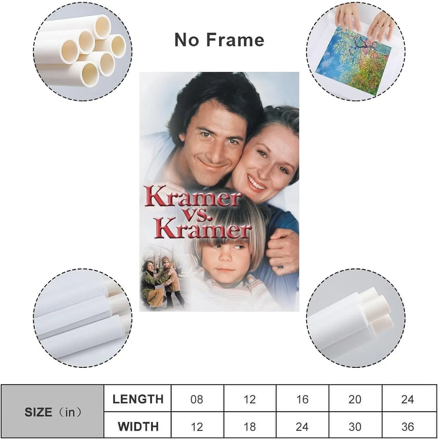 Kramer Vs. Kramer Movie Poster Canvas Prints Poster Decorative Painting Canvas Wall Art Living Room Posters Bedroom Painting 12x18inch(30x45cm)