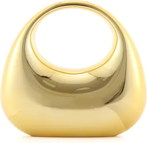 KUANG! Women Mimi Acrylic Evening Purse Top-handle Moon Hobo Bag Handbag for Wedding Cocktail Party Chain Shoulder Bag