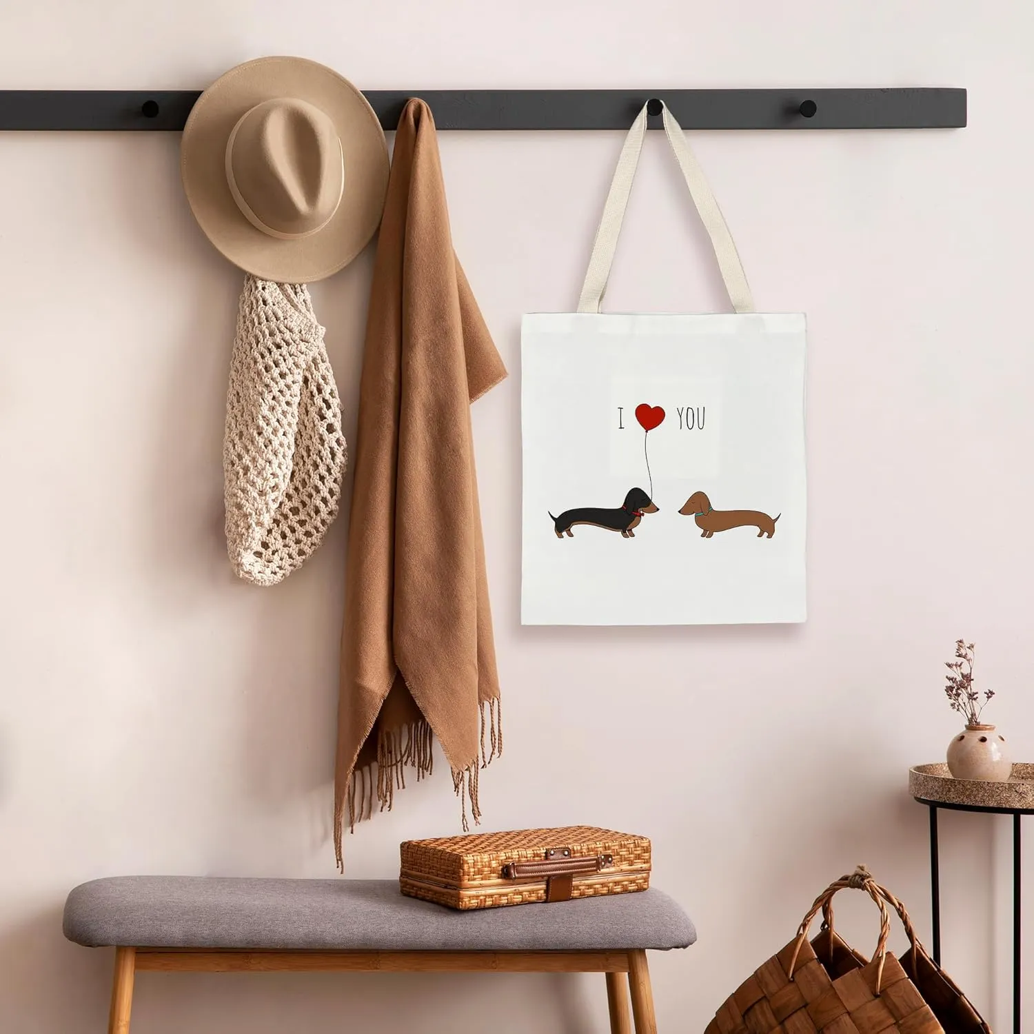 Kunlisa Cute Cow Canvas Tote Bag, Gifts for Girls & Women Lovers