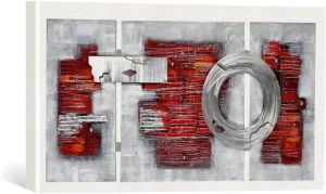 kunst für alle Handpainted Canvas Picture: New Life Collection Abstract XCVI - Handpainted Artwork on Stretcher, 27.6x57.5 inch / 70x146 cm