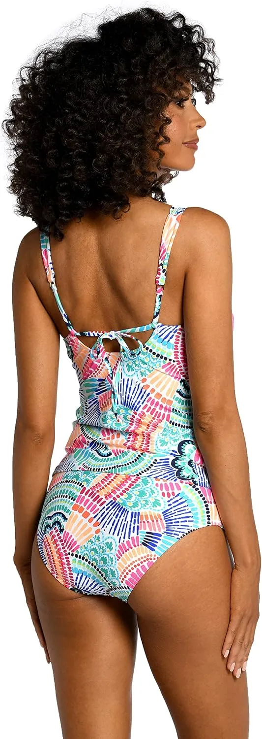 La Blanca Women's Over The Shoulder Tankini Swimsuit Top