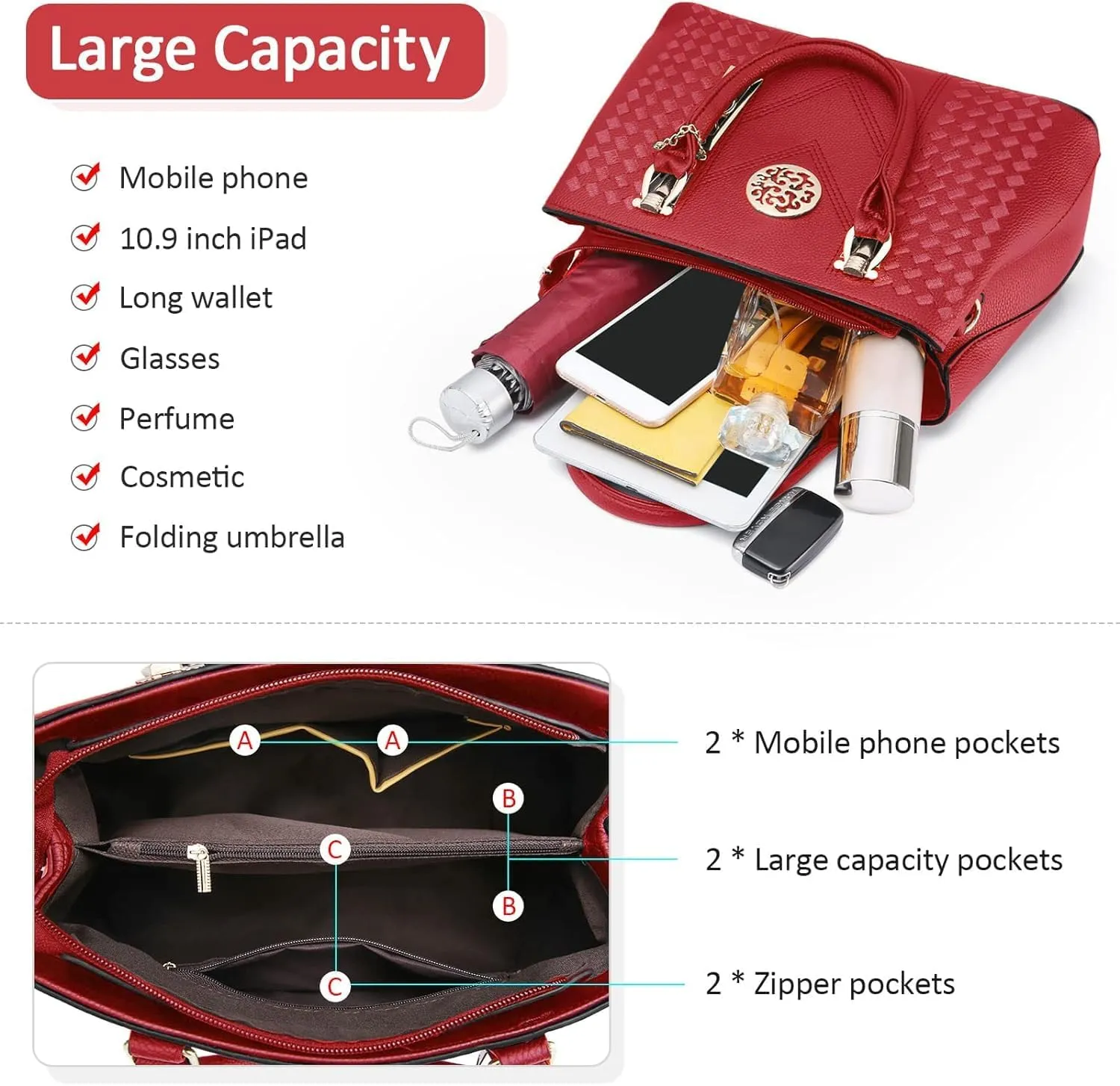 Ladies Handbag Elegant Womens Shoulder Bag Casual Messenger Bag