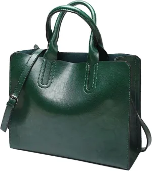 Ladies Shoulder Bag Fashion Solid Color Vintage Zipper Large Capacity Shoulder Handbag Shoulder Diaper Bag (A, One Size)