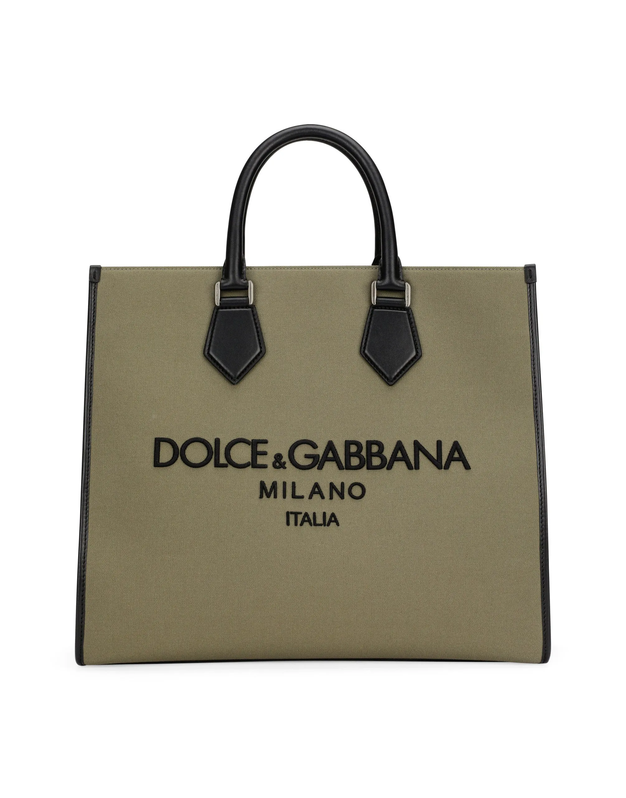 Large canvas shopper with logo