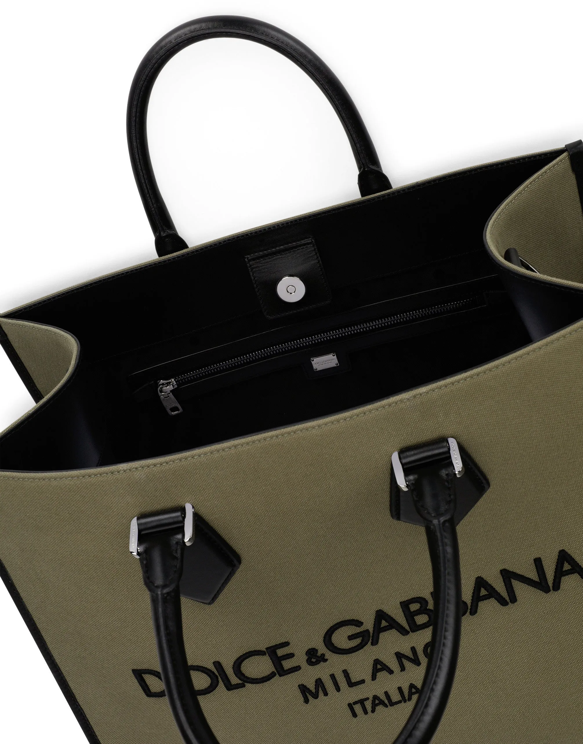 Large canvas shopper with logo