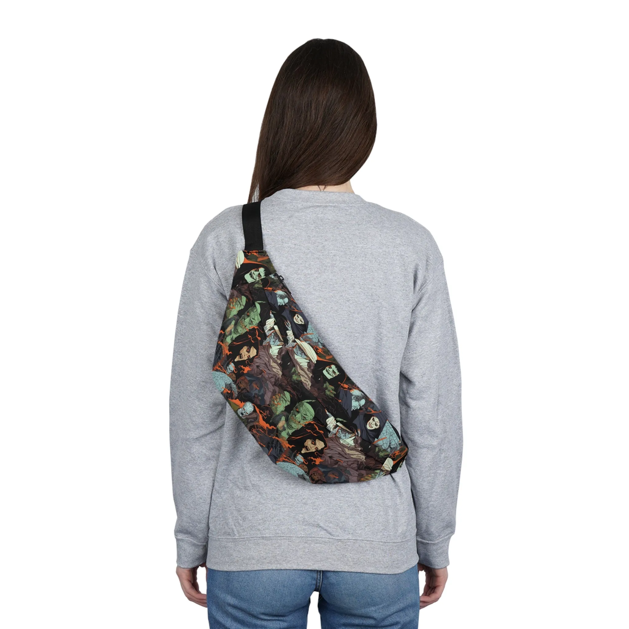 Large Fanny Pack/Bum Bag - Spooky Monsters Anime Alpha