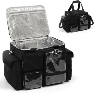 Large Hairstylist Traveling Bag, Hair Tool Organizer with Removeable Dividers, Hairdresser Hair Tools Travel Bag with Multi Pockets, Professional Makeup Artist Bag with Shoulder Strap