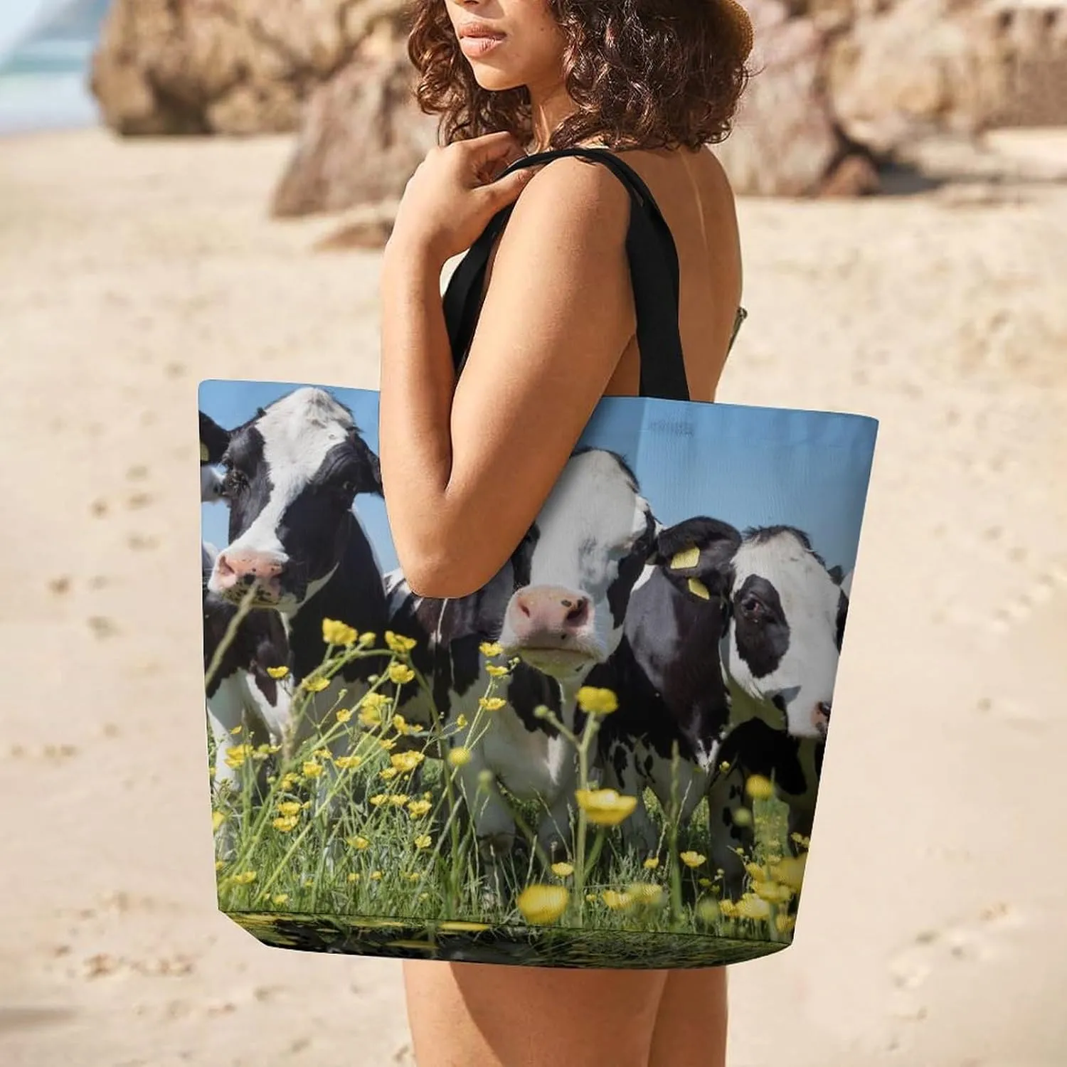 Large Tote Top Handle Bag, Shopping Handbag Big Polyester Shoulder Hand Bags