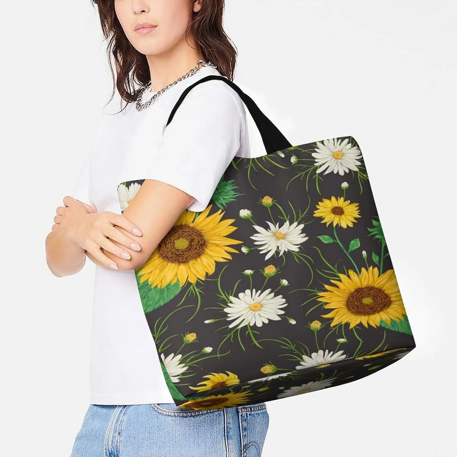 Large Tote Top Handle Bag, Shopping Handbag Big Polyester Shoulder Hand Bags