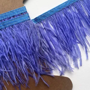 Lavender Ostrich Feather Fringe Trim - 1.35m length