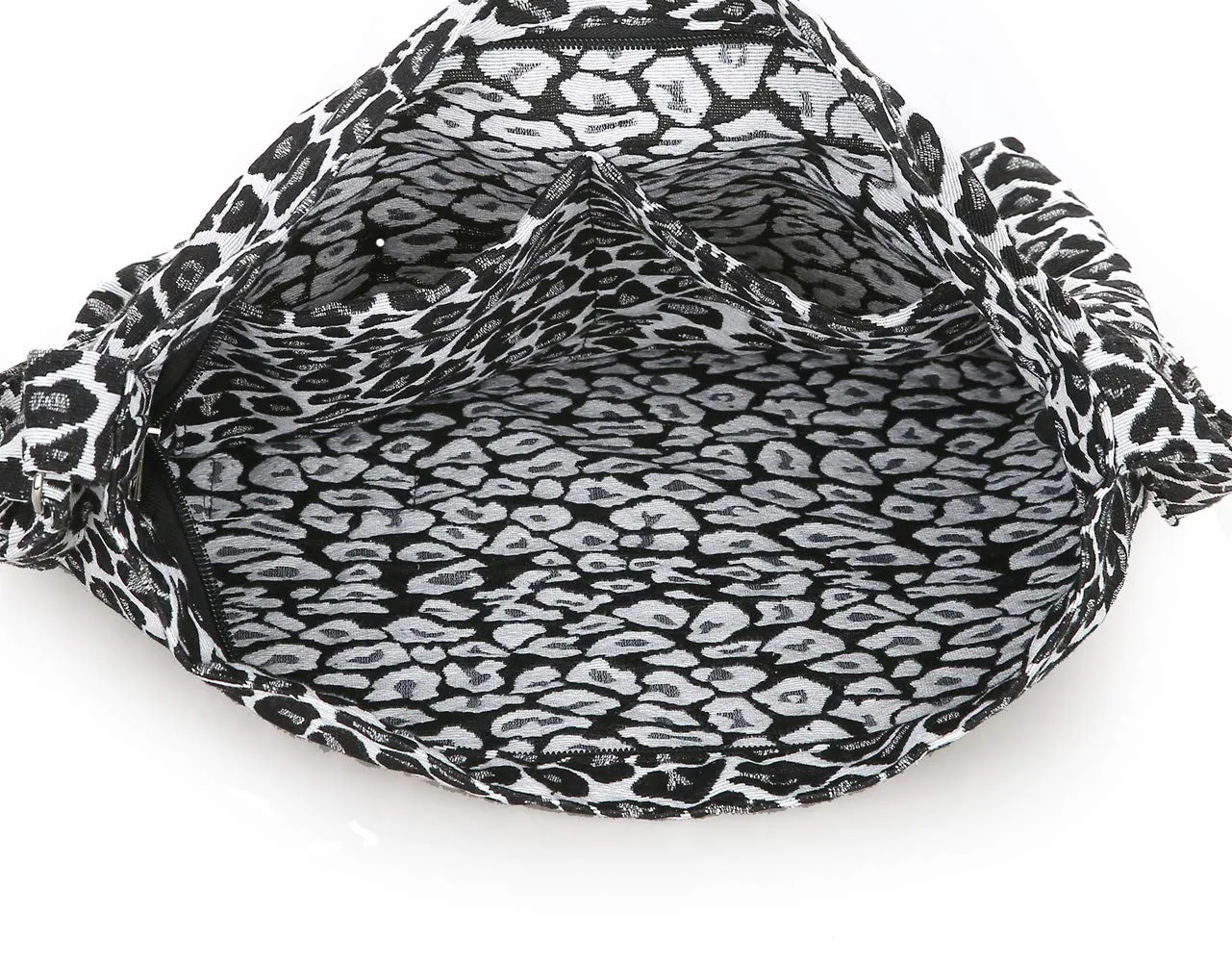 Leopard Pattern Soft Canvas Shoulder Bag