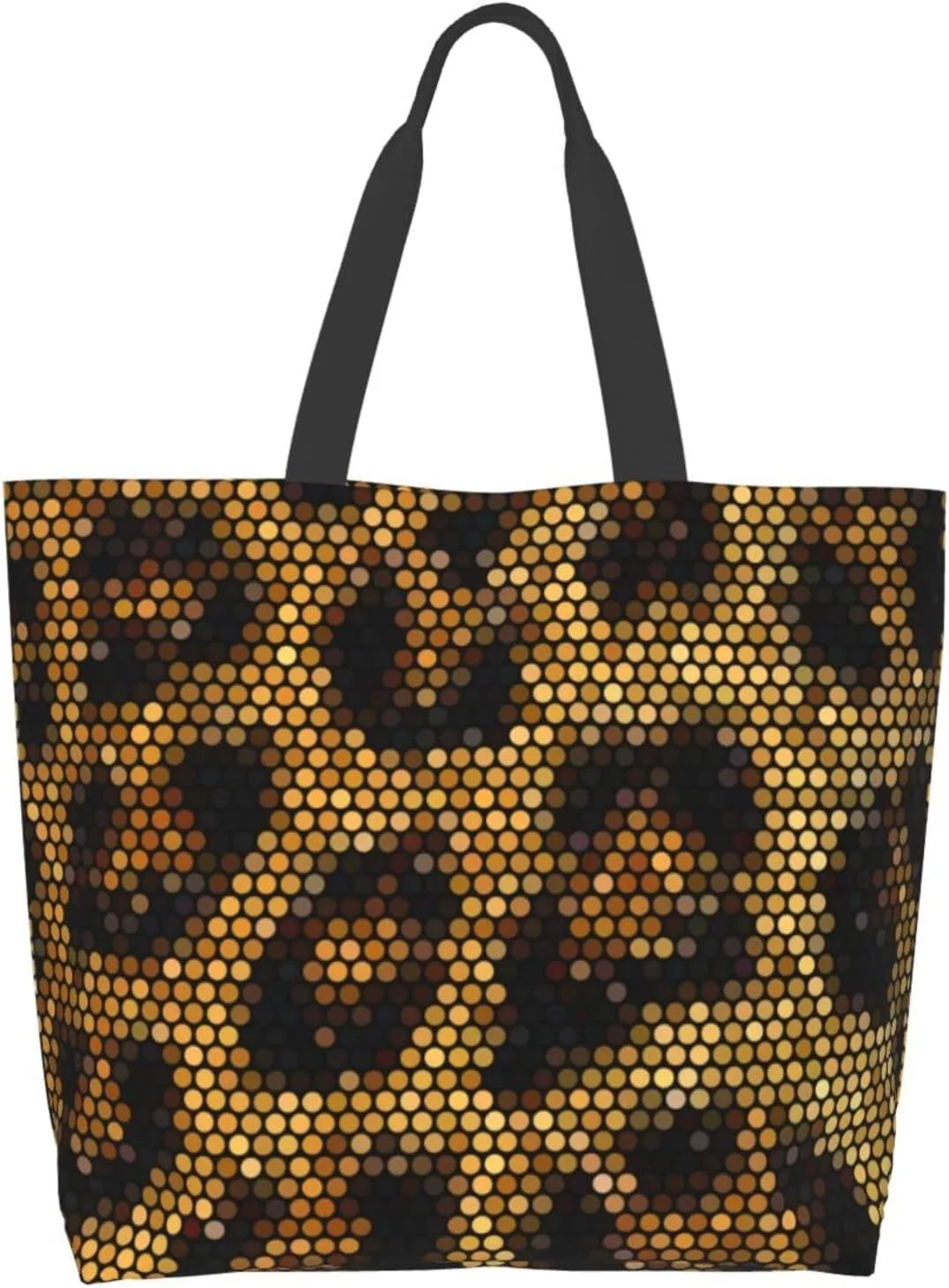 Leopard Print Dot Neon Bright Tote Bag for Women Shoulder Handbag Woman Large Casual Handbag Beach Bag