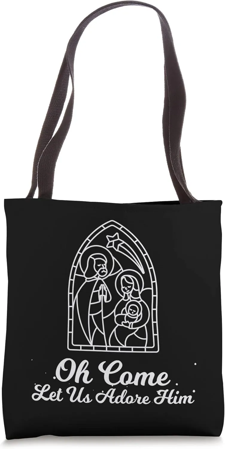 Let us Adore Him - Christmas Advent Nativity Scene North Tote Bag