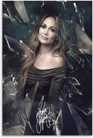LIFCOZY Jennifer Lopez (2) Canvas Poster Wall Art Decor Print Picture Paintings for Living Room Bedroom Decoration Unframe-style 20x30inch(50x75cm)