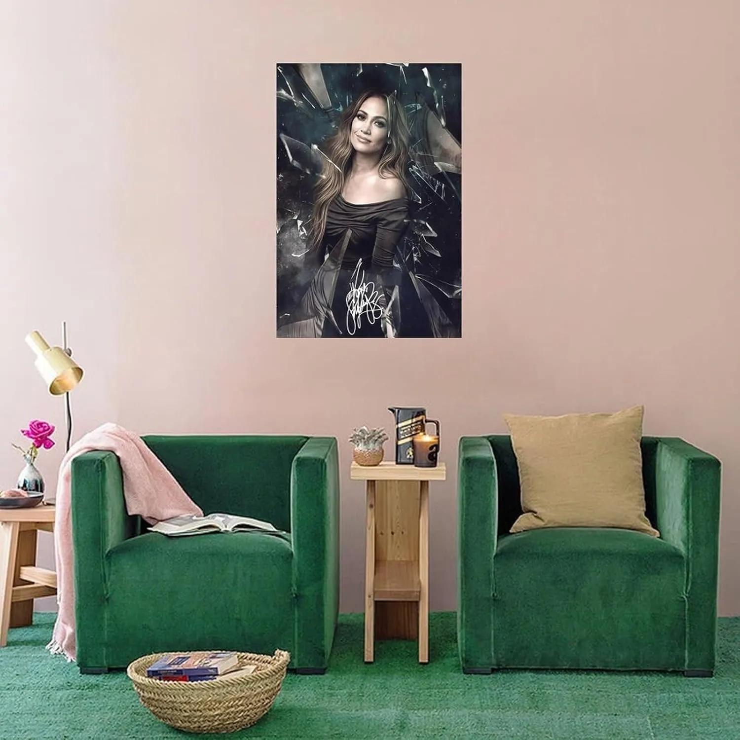 LIFCOZY Jennifer Lopez (2) Canvas Poster Wall Art Decor Print Picture Paintings for Living Room Bedroom Decoration Unframe-style 20x30inch(50x75cm)