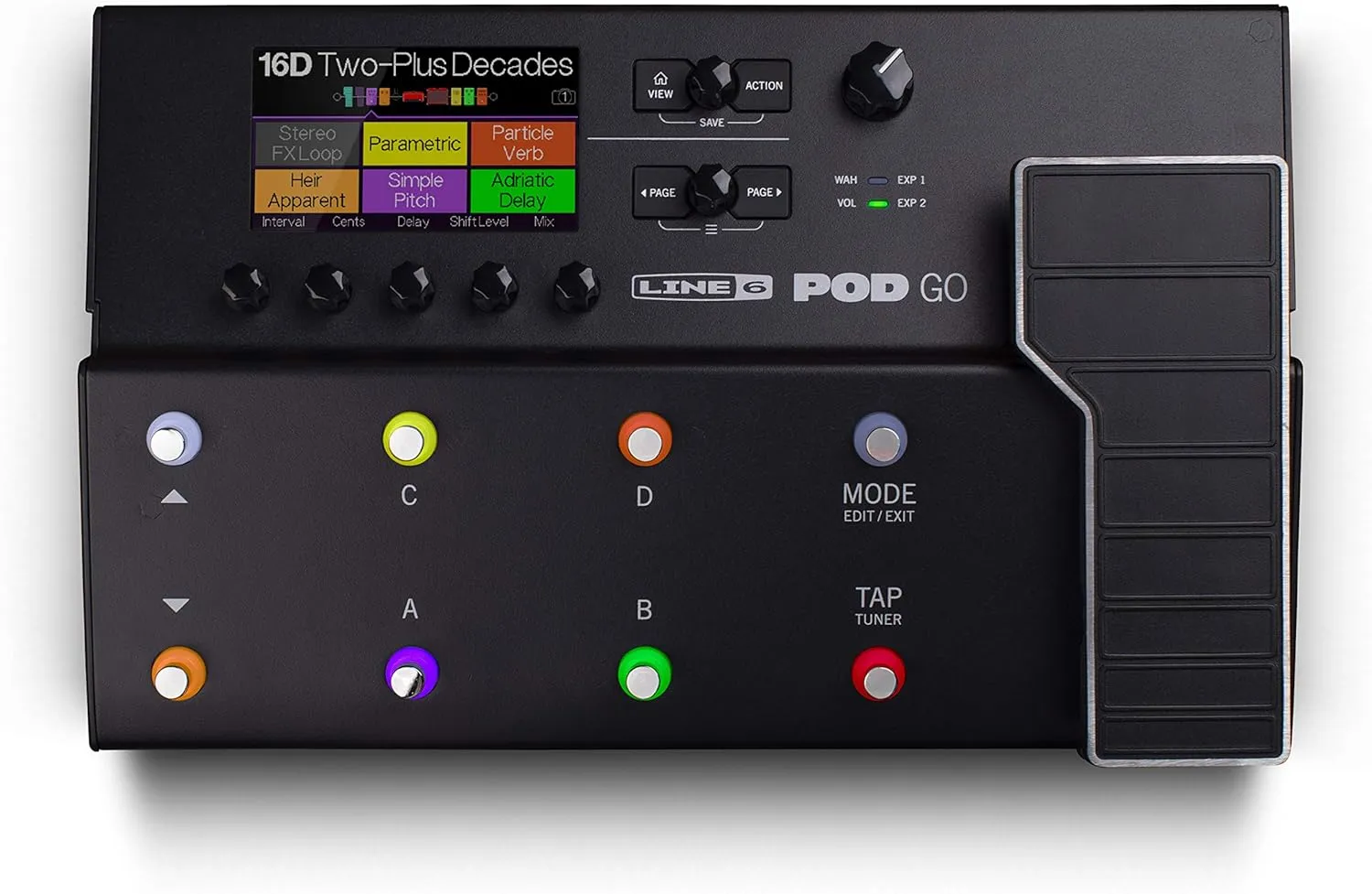 Line 6 POD Go Guitar Multi-Effects Pedal (Black) and Shoulder Bag