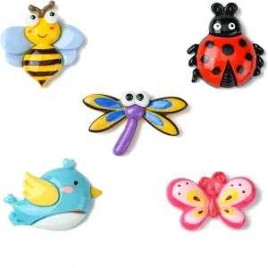 LiQunSweet 30 pcs 5 Styles Insect Theme Resin Cabochons Bee Butterfly Bird Ladybug Dragonfly Animal Flatback Charms for DIY Jewelry Embellishment Craft Phone Bag Shoes
