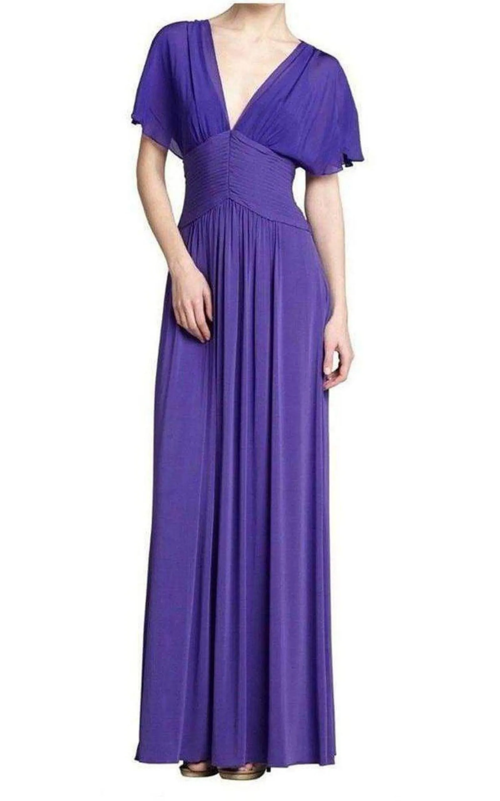 Liz Purple Lace Back Formal Gown