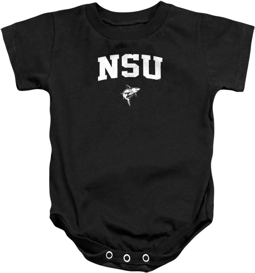 LOGOVISION Nova Southeastern University One Color Arched Unisex Infant Snap Suit for Baby