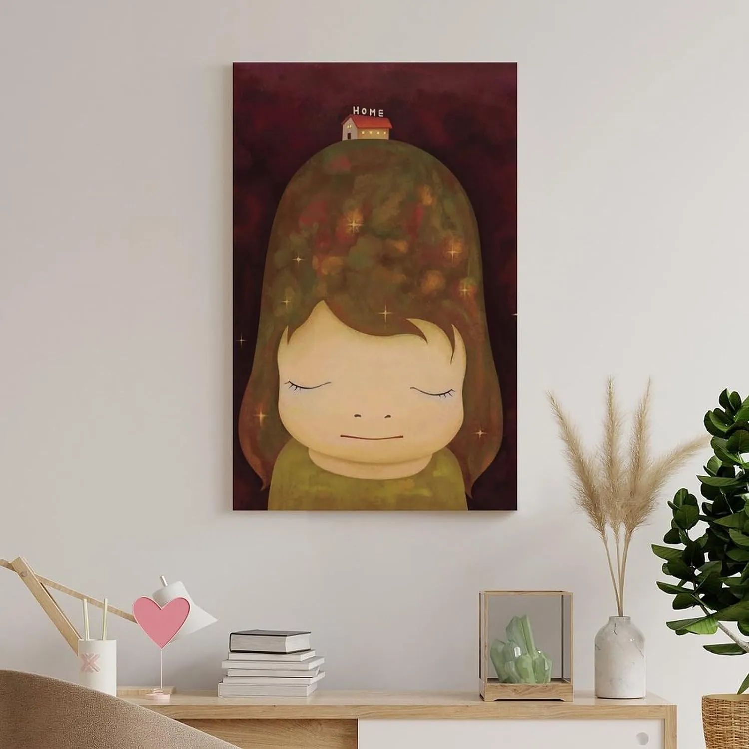 LONELYME Yoshitomo Nara 奈良美智 Print Painting Illustration (29) Picture Print Canvas Poster Wall Paint Art Posters Decor Modern Home Artworks Gift Idea 16x24inch(40x60cm)