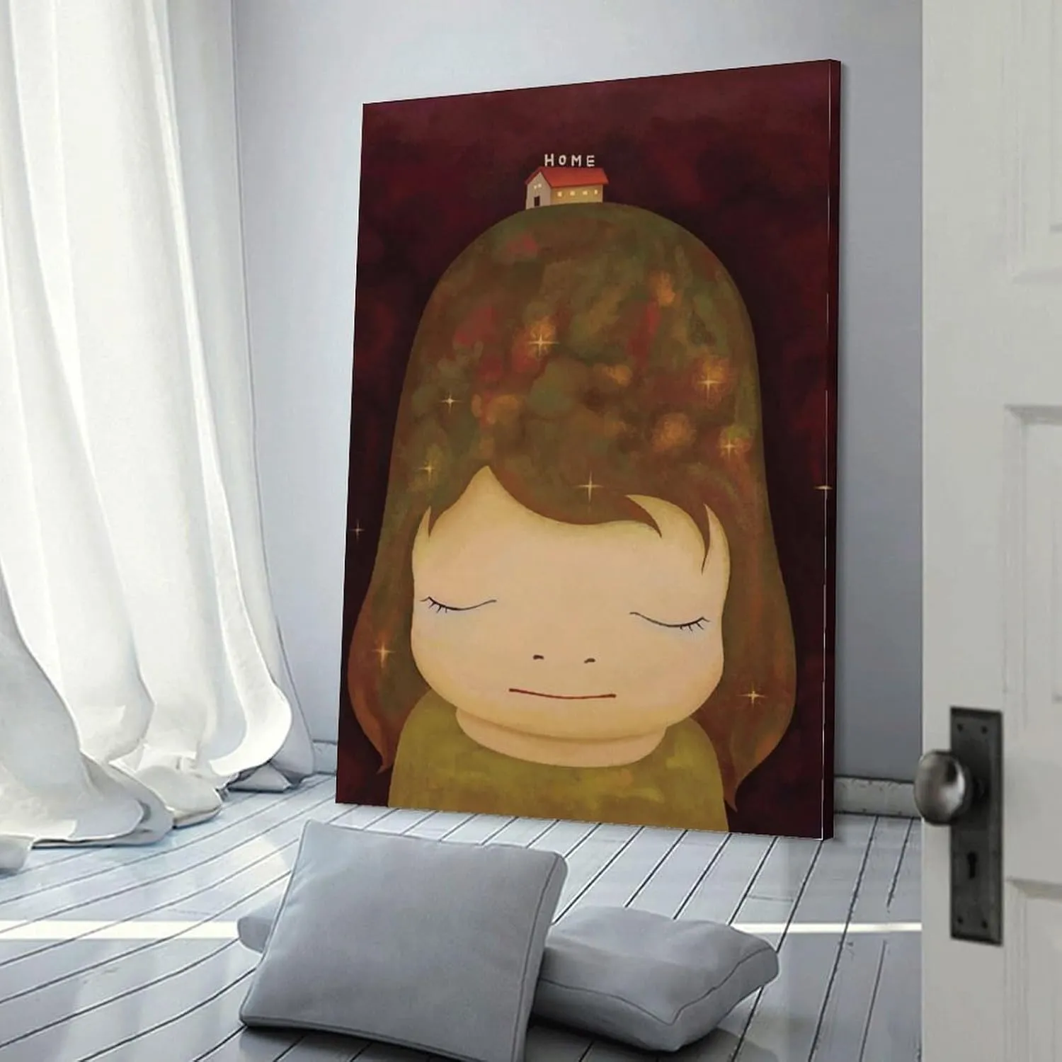 LONELYME Yoshitomo Nara 奈良美智 Print Painting Illustration (29) Picture Print Canvas Poster Wall Paint Art Posters Decor Modern Home Artworks Gift Idea 16x24inch(40x60cm)