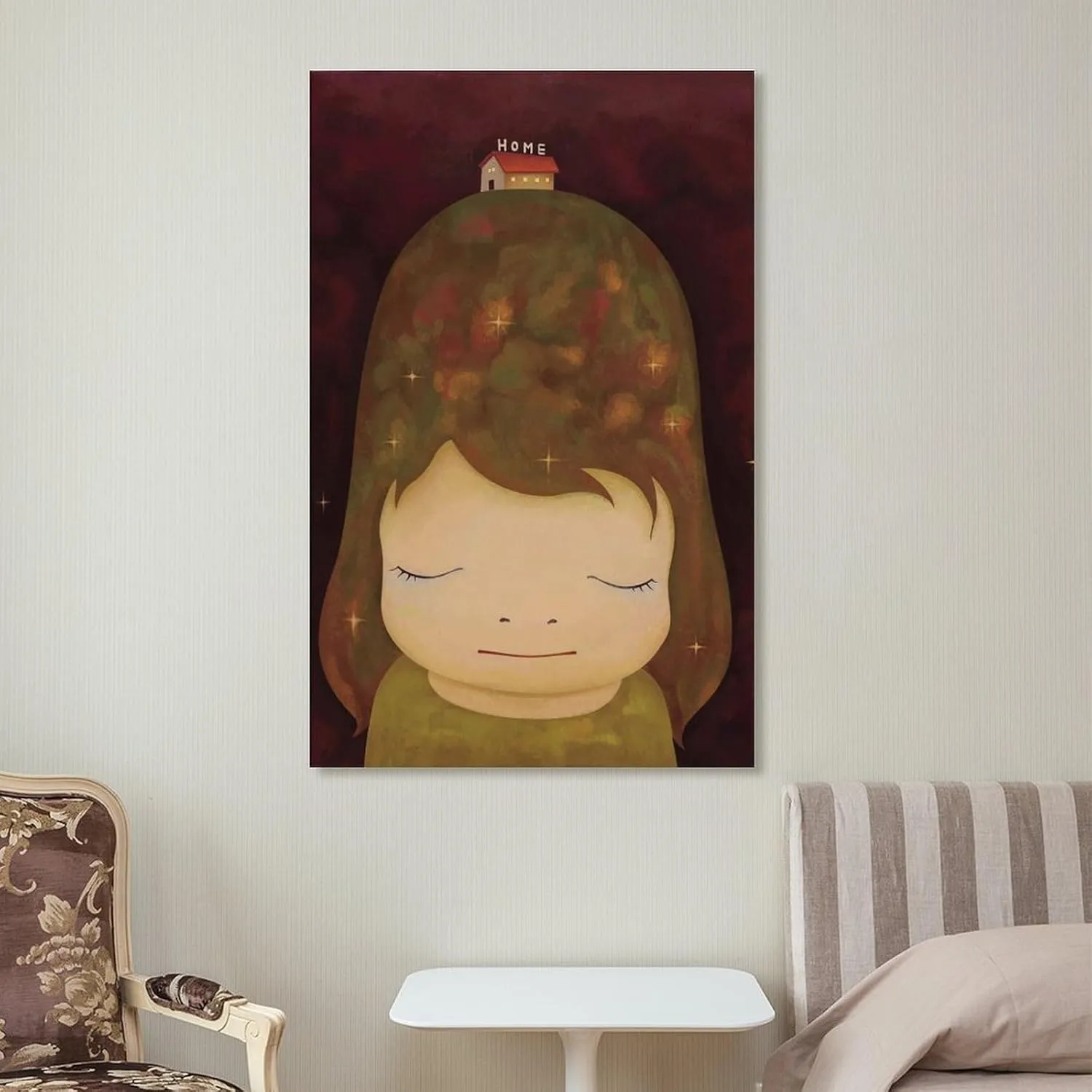 LONELYME Yoshitomo Nara 奈良美智 Print Painting Illustration (29) Picture Print Canvas Poster Wall Paint Art Posters Decor Modern Home Artworks Gift Idea 16x24inch(40x60cm)
