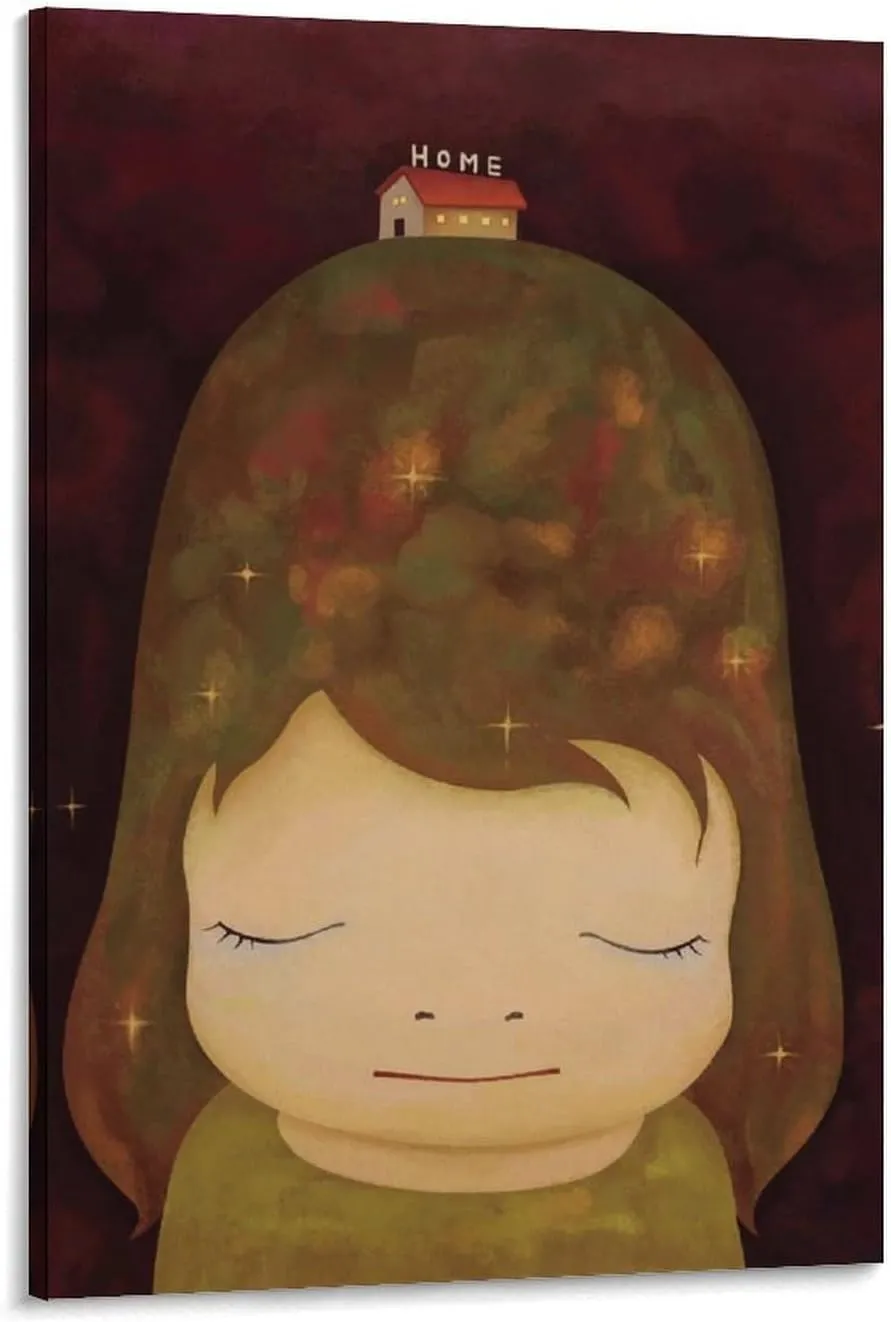LONELYME Yoshitomo Nara 奈良美智 Print Painting Illustration (29) Picture Print Canvas Poster Wall Paint Art Posters Decor Modern Home Artworks Gift Idea 16x24inch(40x60cm)