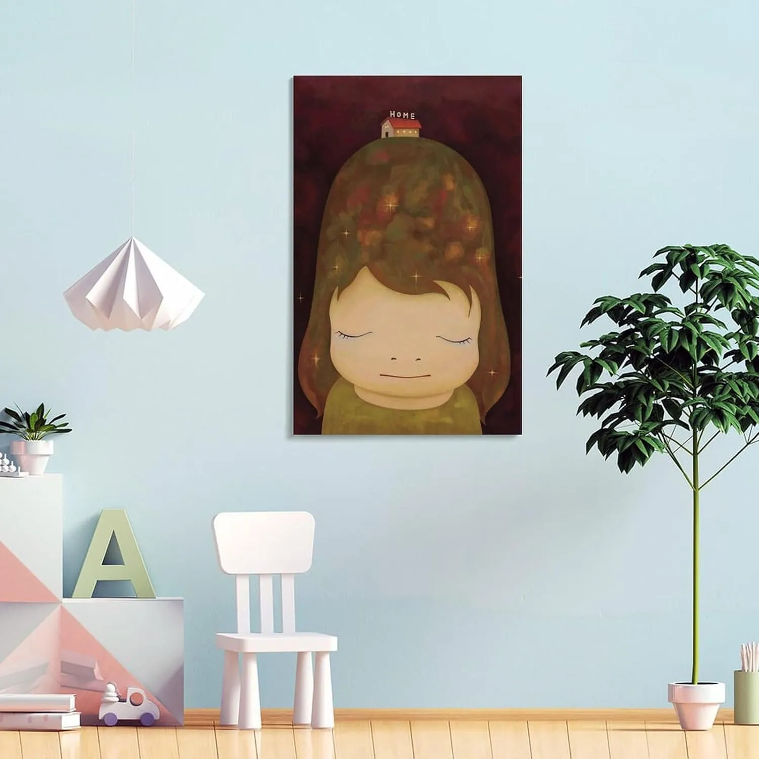 LONELYME Yoshitomo Nara 奈良美智 Print Painting Illustration (29) Picture Print Canvas Poster Wall Paint Art Posters Decor Modern Home Artworks Gift Idea 16x24inch(40x60cm)