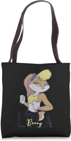 Looney Tunes Lola Bunny Empowered Pose Vintage Portrait Tote Bag