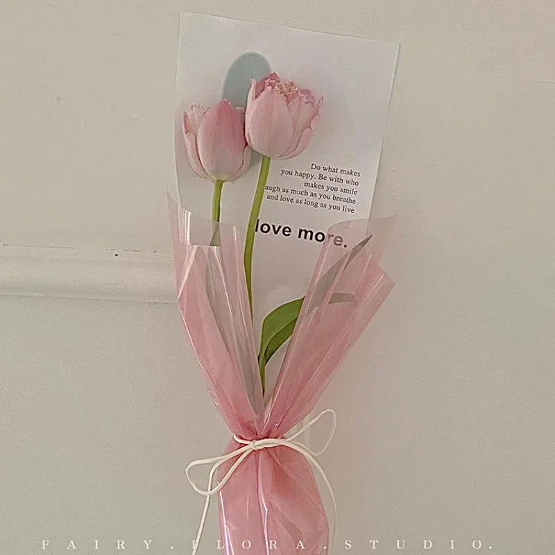 LOVE MORE Single Rose Packaging Flower Sleeves Pack 30
