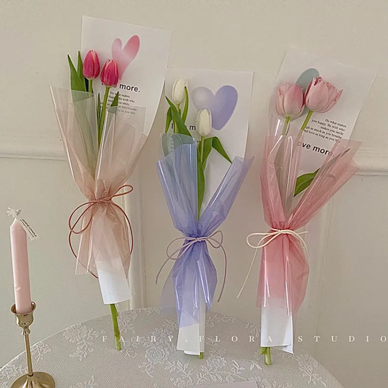 LOVE MORE Single Rose Packaging Flower Sleeves Pack 30