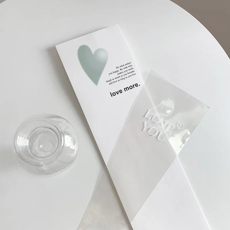 LOVE MORE Single Rose Packaging Flower Sleeves Pack 30