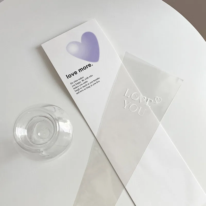 LOVE MORE Single Rose Packaging Flower Sleeves Pack 30