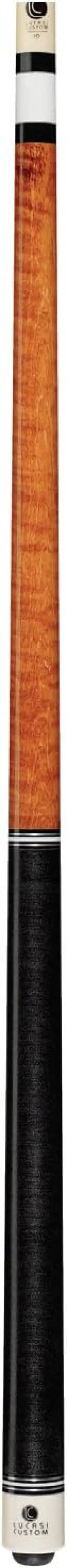 Lucasi Custom Antique Stained Curly Maple Billiard Cue with Upgraded Shaft, 20.5-Ounce