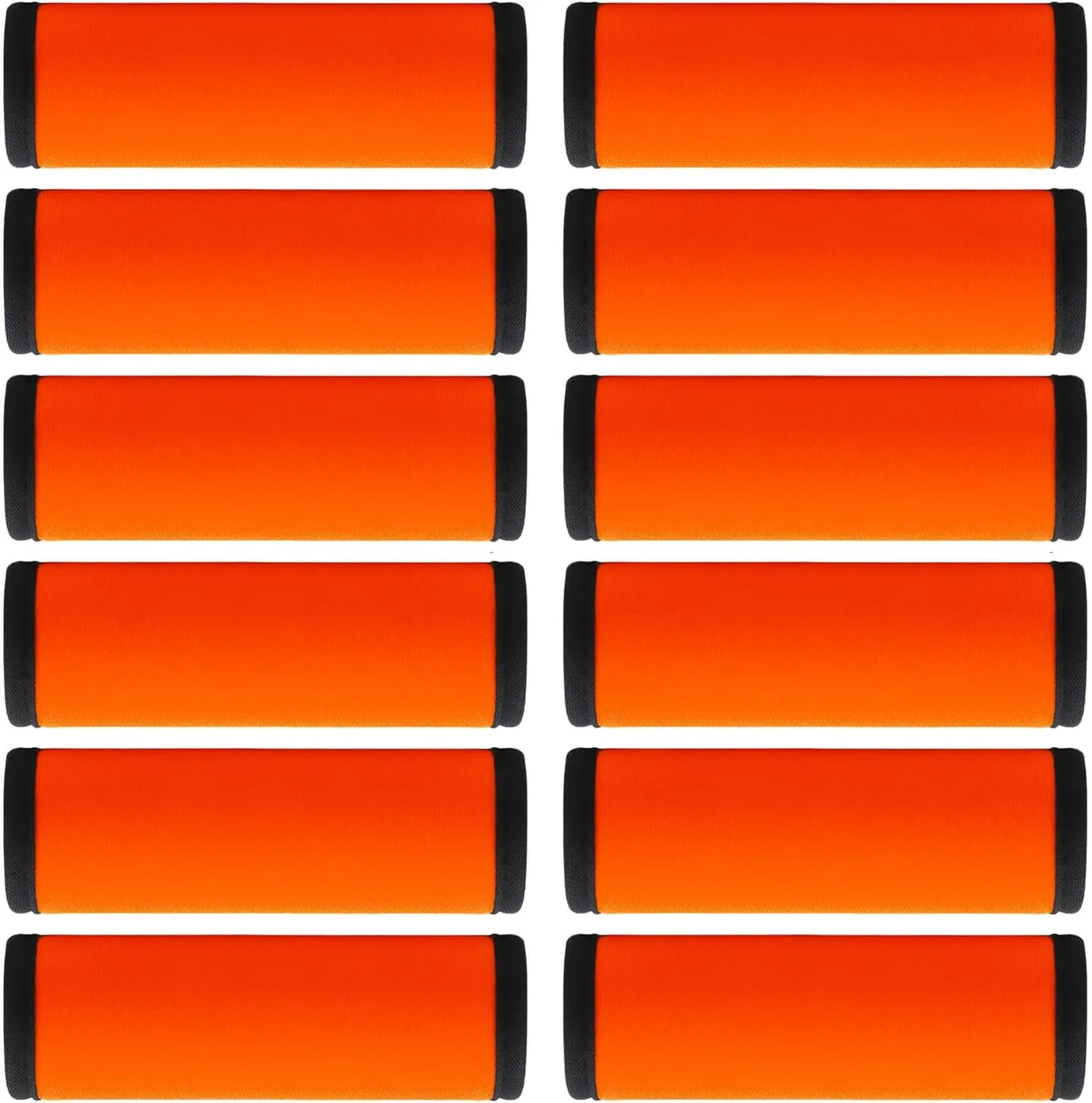 Luggage Handle Wrap 12 Pack-Bulk Luggage Handle Wraps For Suitcases Neoprene Handle Wraps/Cover/Grips For Carry on/Bag/Car Travel Accessories For Luggage (Orange 4.0)
