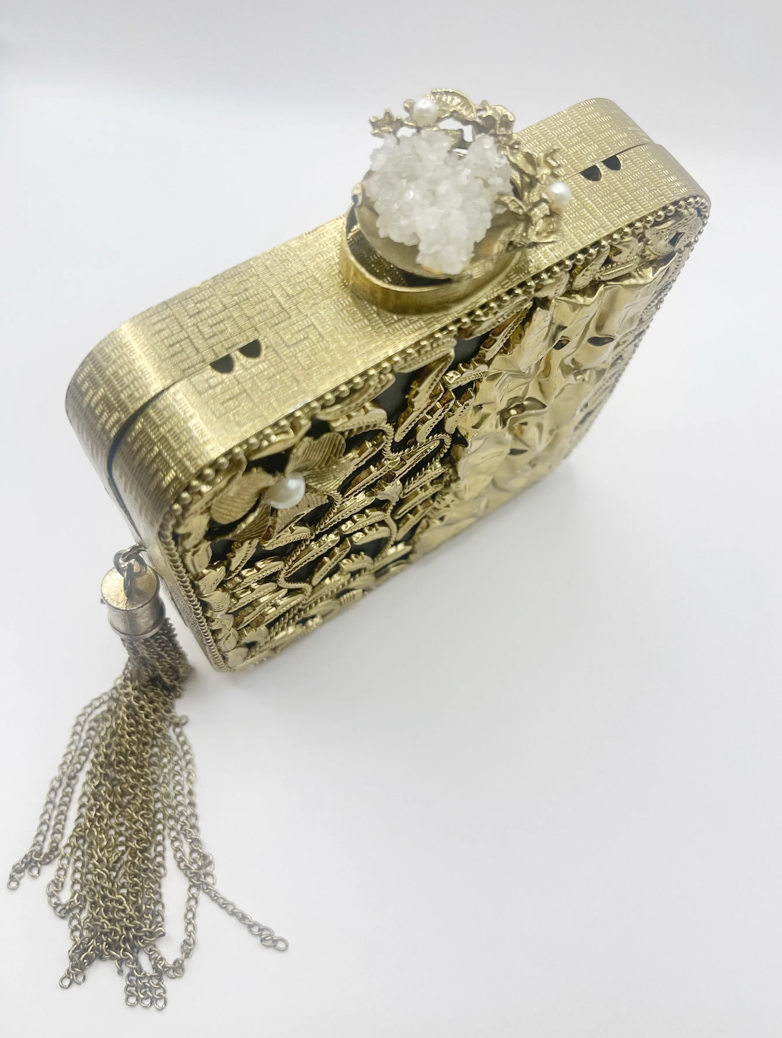 Luxe Black and Gold Dual Sided Clutch