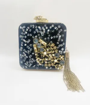 Luxe Black and Gold Dual Sided Clutch